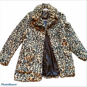 Leopard Print Fur Coat